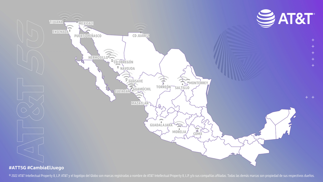 AT&T México: nuevas ciudades con 5G